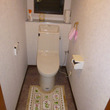 トイレ便器交換、床クッション貼替え、出窓地板フロアタイル貼り